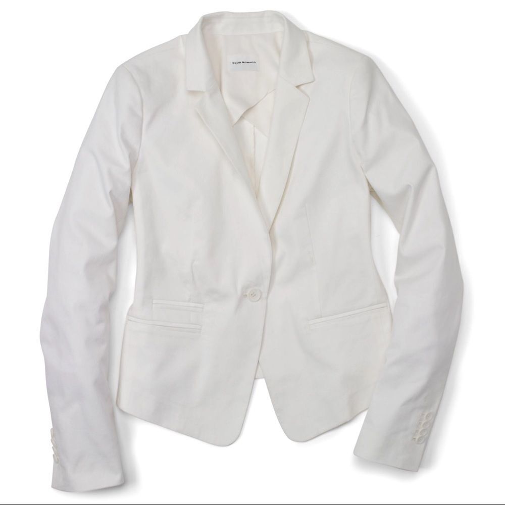 Club Monaco White Scarlet Blazer Jacket Size 00